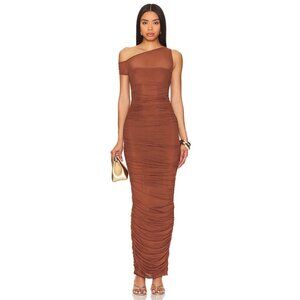 AFRM Biona Maxi Dress in Dark Clay Small New Womens Bodycon Maxi Long Gown